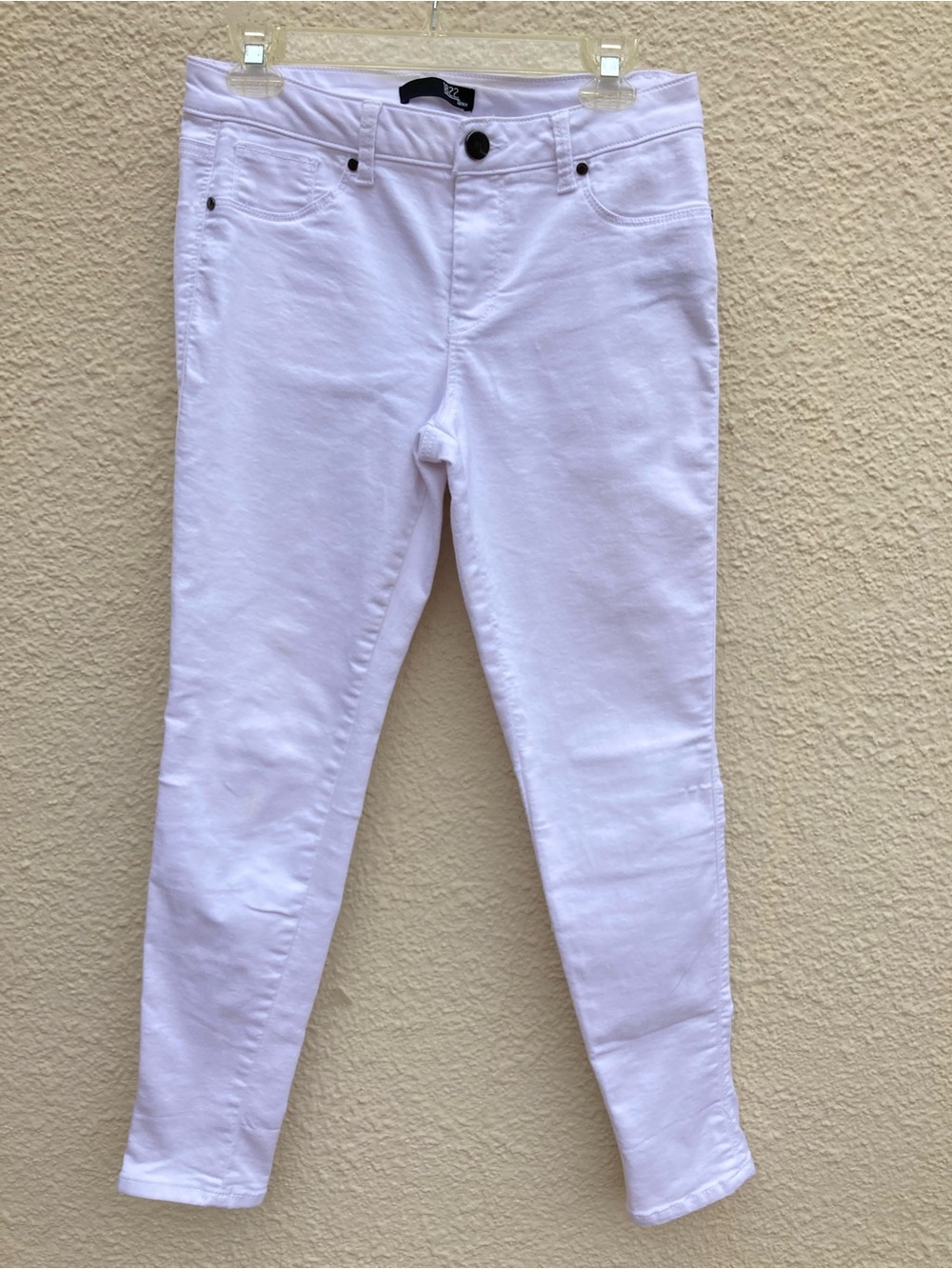 1822 Denim Stretch Ankle Butter Jeans White Slim Fit Size 10 - Picture 3 of 13
